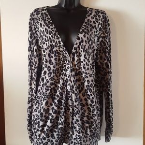 Like New Animal Print Cardigan